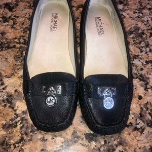 Michael kors leather flats loafers little heel